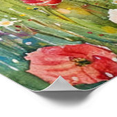 Wildblumen an einem See Poster (Ecke)