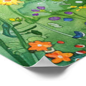 Wildblumen an einem See Poster (Ecke)