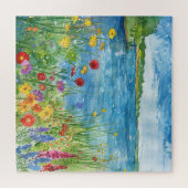 Wildblumen an einem See Puzzle (Horizontal)