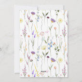 Wildblumen Ankündigung Datum freihalten Karte (Rückseite)