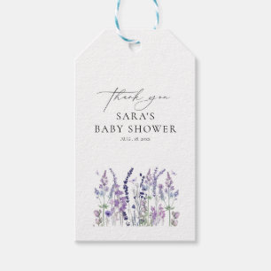 Wildblumen-Aquarell-Blumen-Baby-Party Geschenkanhänger