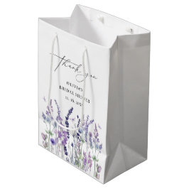 Wildblumen-Aquarell-Blumen-Braut-Show Mittlere Geschenktüte