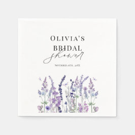 Wildblumen-Aquarell-Blumen-Braut-Show Serviette
