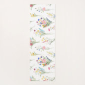 Wildblumen-Aquarell-Blumen Yogamatte (Rückseite)