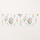 Wildblumen-Aquarell-Blumen Yogamatte (Vorderseite (Horizontal))