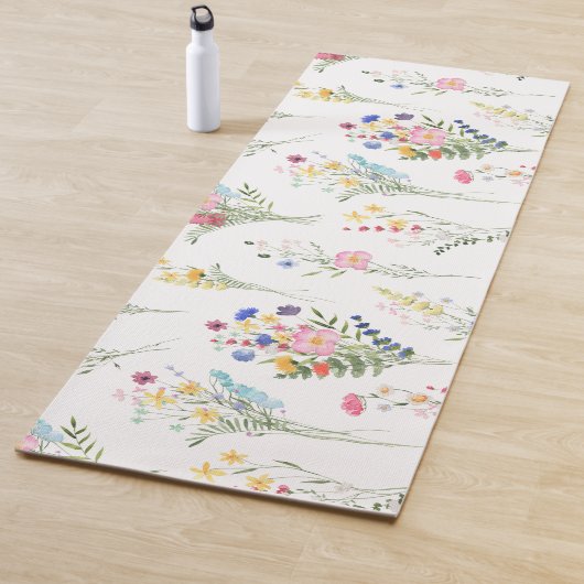 Wildblumen-Aquarell-Blumen Yogamatte (Beispiel)