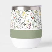 Wildblumen-Aquarell-Botanischer Name (Links)