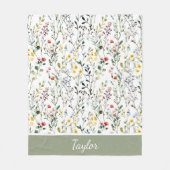 Wildblumen-Aquarell Botanischer Name Fleecedecke (Vorderseite)