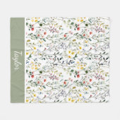 Wildblumen-Aquarell Botanischer Name Fleecedecke (Vorderseite (Horizontal))