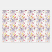 Wildblumen Aquarell Flora Elegante Geschenkpapier Set (Vorderseite 3)