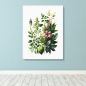 Wildblumen Aquarell Leinwand (Insitu (Holzboden))