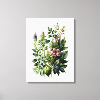 Wildblumen Aquarell Leinwand