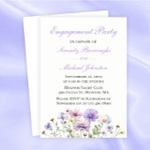 Wildblumen Aquarell Lila Verlobung Einladung