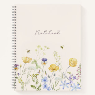 Wildblumen, Aquarell Notizblock