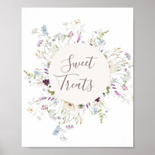 Wildblumen Aquarell Sweet Leckereien Poster