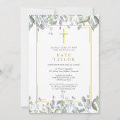 Wildblumen Aquarellblume Taufe Christening Einladung (Vorderseite)