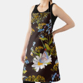 Wildblumen: Aquarellfarben mit schwarzem Hintergru Schürze (InSitu)