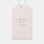 Wildblumen, Aquarellfarben, Rosa, Schrift, Geschenkanhänger (Rückseite)