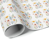 Wildblumen Aquarellkamillenkammergel Geschenkpapier (Rolleneckpunkt)