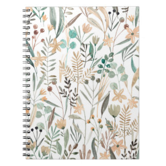 Wildblumen Aquarellmuster nahtlos. Blume Notizblock