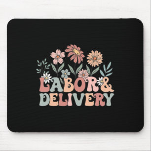 Wildblumen arbeiten und versorgen Krankenschwester Mousepad