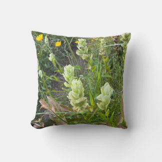 Wildblumen Arbutus und Indianerpinsel 2-seitig Kissen