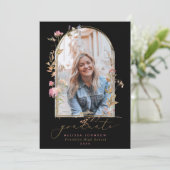 Wildblumen Arch Black Foto Abschluss Ankündigung (Stehend Vorderseite)