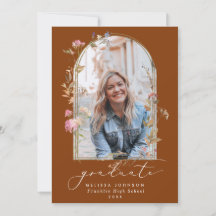 Wildblumen Arch Terracotta Foto Abschluss