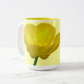 Wildblumen Art Coffee Cup Buttercup Blume Cup Zweifarbige Tasse (Vorderseite Links)