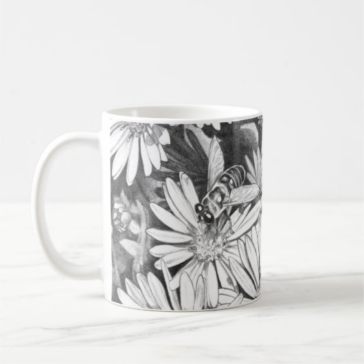 Wildblumen Art Coffee Cup Honey Bee & Blume Cup Kaffeetasse (Links)