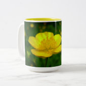 Wildblumen Art Kaffee Cup Buttercup Blume Cup Zweifarbige Tasse (Vorderseite Links)