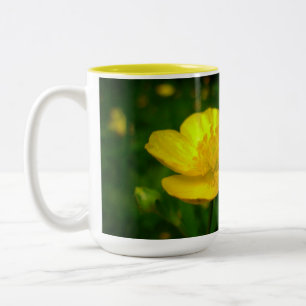 Wildblumen Art Kaffee Cup Buttercup Blume Cup Zweifarbige Tasse