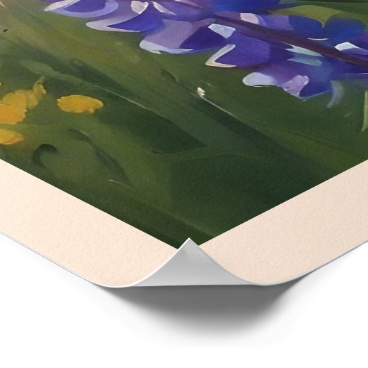 Wildblumen auf den Hirschfelsen Poster (Ecke)