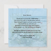 Wildblumen auf der Beach Baby Dusche Dankeskarte (Rückseite)