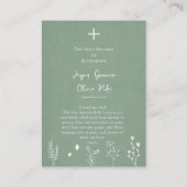 Wildblumen auf der Hintergrundezettel Hochzeitskar Platzkarte (Vorderseite)