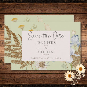 Wildblumen auf der Hochzeit Save The Date
