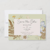 Wildblumen auf der Hochzeit Save The Date (Vorderseite)