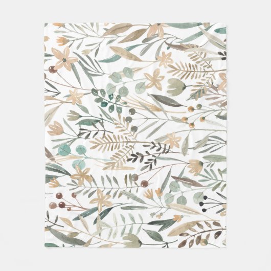 Wildblumen auf der Weide: Aquarellenkarm. Fleecedecke (Vorderseite)