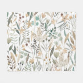 Wildblumen auf der Weide: Aquarellenkarm. Fleecedecke (Vorderseite (Horizontal))