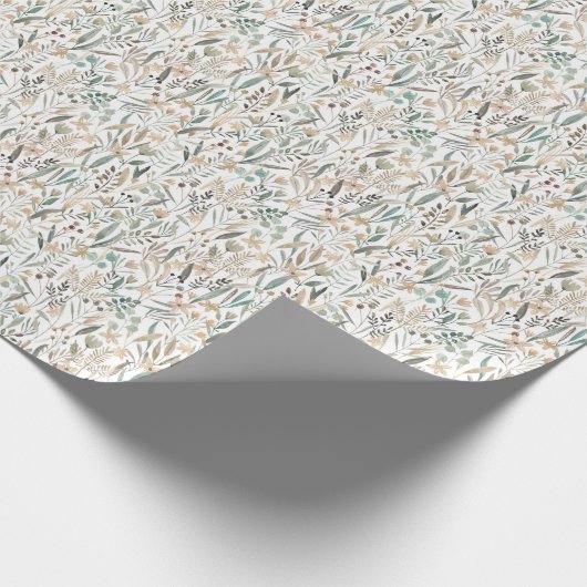 Wildblumen auf der Weide: Aquarellenkarm. Geschenkpapier (Ecke)