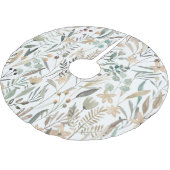 Wildblumen auf der Weide: Aquarellenkarm. Polyester Weihnachtsbaumdecke (Schrägansicht)