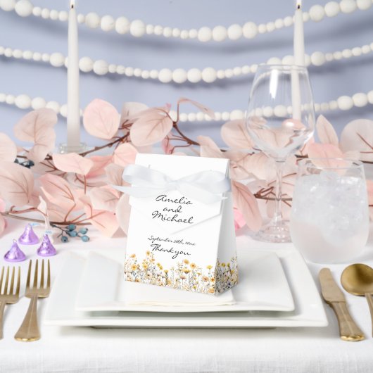 Wildblumen auf der Weißen Wiese Geschenkschachtel (Hochzeit)