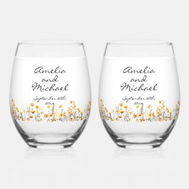 Wildblumen auf der Weißen Wiese Weinglas Ohne Stiel