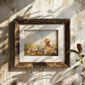 Wildblumen auf der Wiese Malen von Tiger Wildtier Poster