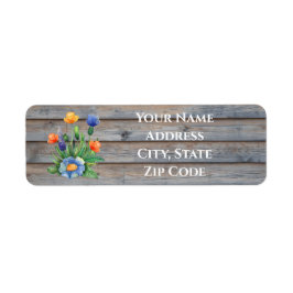 Wildblumen auf Holzplanen