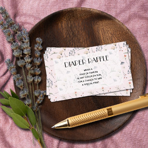 Wildblumen auf Pink Girl Dusche Windeln Windeln Ra Begleitkarte