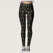 Wildblumen auf schwarz leggings (Vorderseite)