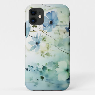 Wildblumen auf weichem, blauem Wasser Case-Mate iPhone Hülle