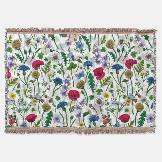 Wildblumen auf weißlich decke (Vorderseite)