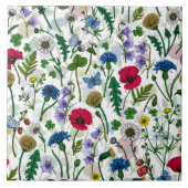 Wildblumen auf weißlich fliese (Vorderseite)